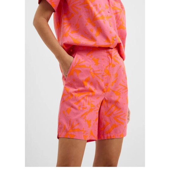 2for30💥‼️French Connection Bia Alania Pink Orange Floral ‎ Shorts Size L - Picture 1 of 12